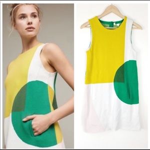 Anthropologie Moth sleeveless geometric dress